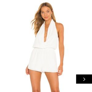 Superdown White Emma Halter Romper